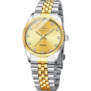Womens Watch Tone Stainless Steel Bracelets Gifts for Women Analog Wrist Watch